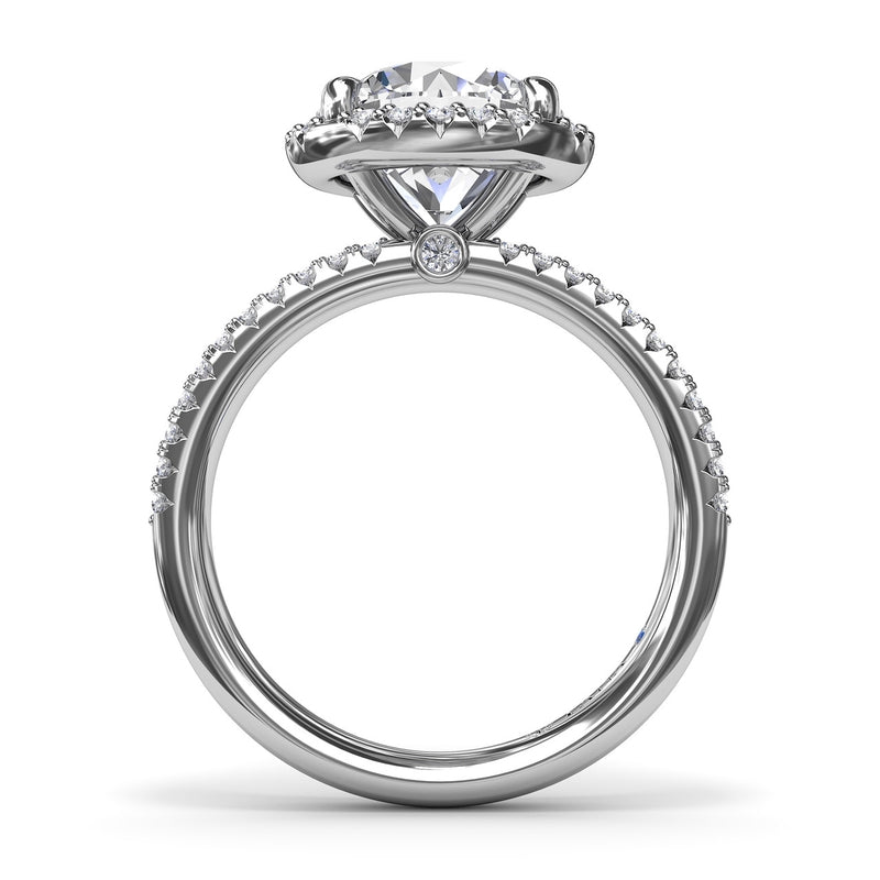 Fana Diamond Halo Engagement Ring