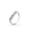 Kirk Kara CHARLOTTE Diamond Wedding Bands 18k Gold White 16DR 0.18 CONTOURED WEDDING BAND