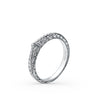 Kirk Kara CHARLOTTE Diamond Wedding Bands 18k Gold White 22DR 0.19 V ENGRAVED WEDDING BAND