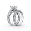 Kirk Kara CHARLOTTE Diamond Engagement Rings 18k Gold White 8DR.06 2DR.02 4DB .46VS2-SI1 ENGRAVED DIAMOND RING