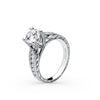 Kirk Kara STELLA Diamond Engagement Rings 18k Gold White 2DR .03 10DR .37 HAND ENGRAVED RING