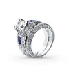 Kirk Kara CHARLOTTE Diamond Engagement Rings 18k Gold White 36DR .30 2 SAP BULLET RING
