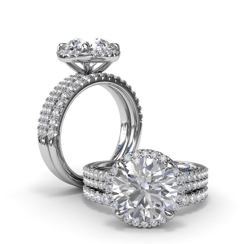Fana Diamond Halo Engagement Ring