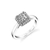 0.16tw Semi-Mount Engagement Ring With 5.5X5.5 Princess
