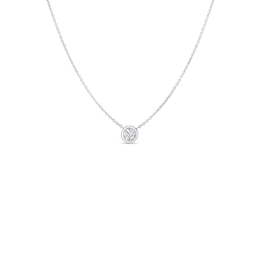 Tiny Treasures Single Diamond Bezel Necklace