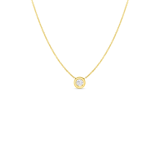 Tiny Treasures Single Diamond Bezel Necklace