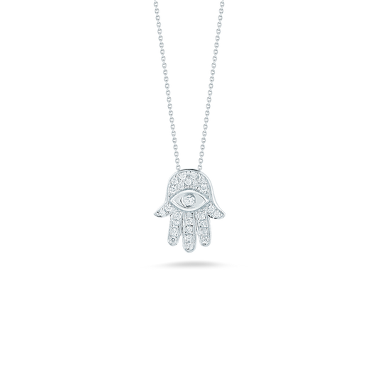 Tiny Treasures Diamond Hamsa Necklace