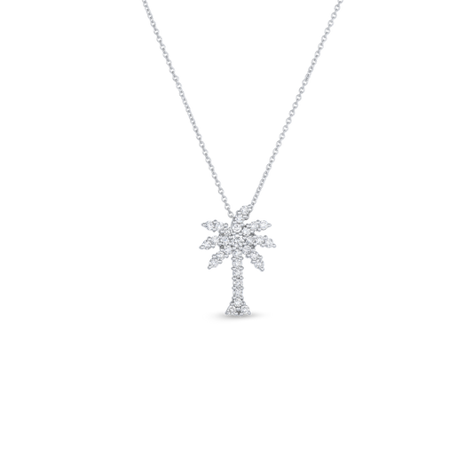 Tiny Treasures Large Diamond Palm Tree Necklace