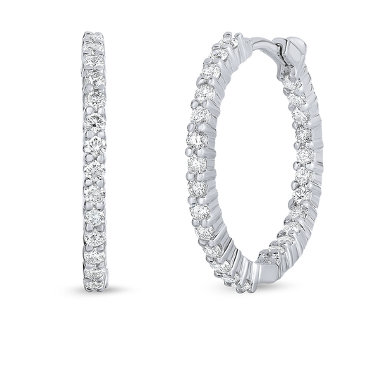 Extra Small Inside Outside Diamond The Perfect Diamond Hoop® Earrings