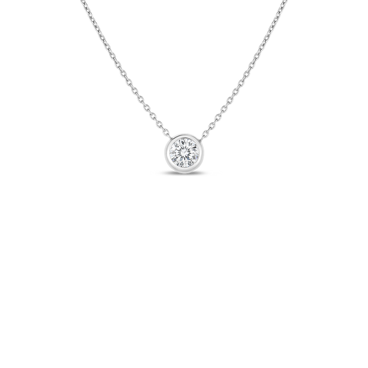 Diamonds By The Inch Bezel Set Solitaire Necklace