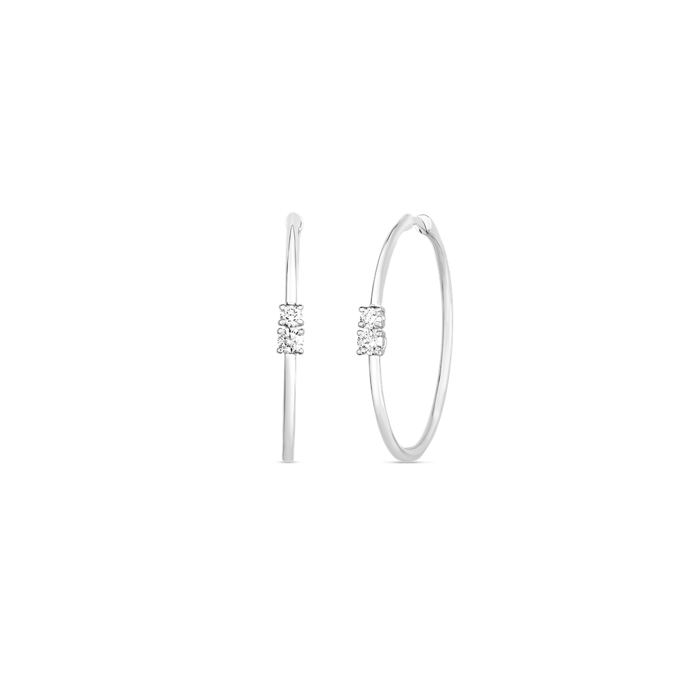 Classic Diamond Hoop Earrings