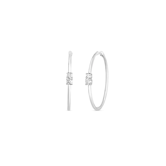 Classic Diamond Hoop Earrings