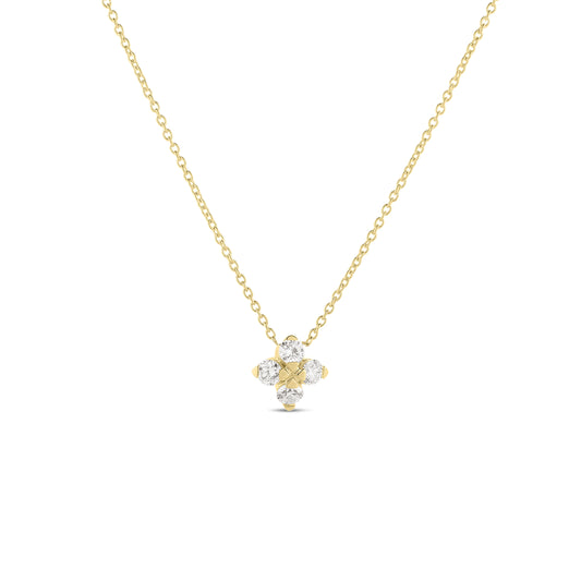 Love In Verona Small Flower Diamond Necklace