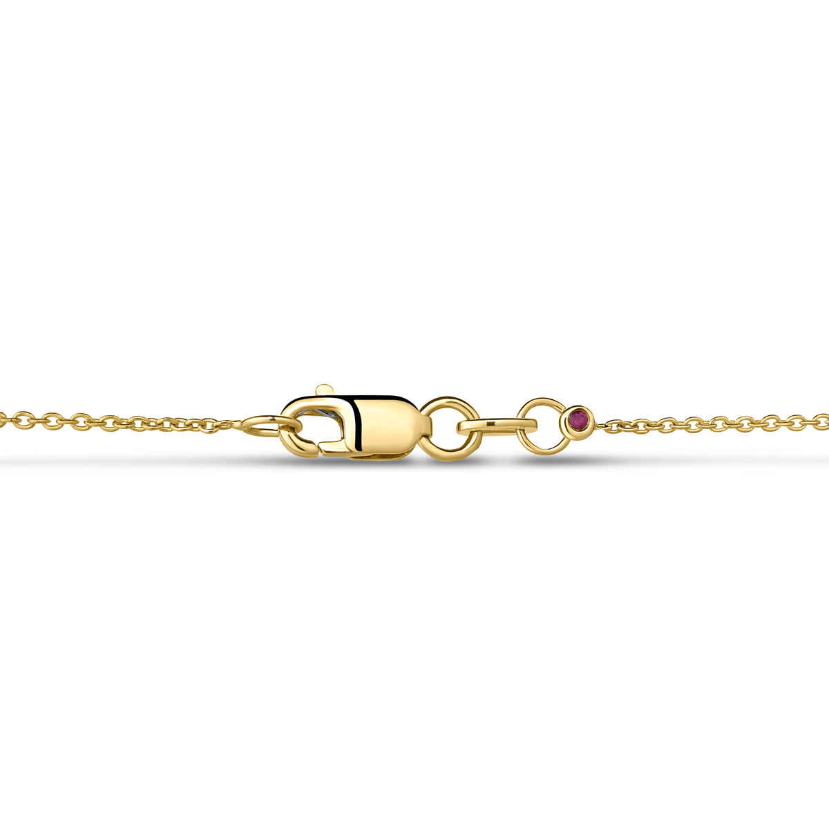 Roberto Coin Tiny Treasures Solitaire Necklace with ruby in 18K yellow gold