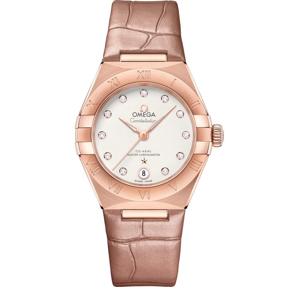 CONSTELLATION 29 MM, SEDNA™ GOLD ON LEATHER STRAP