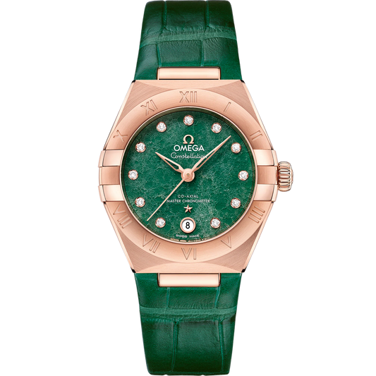CONSTELLATION 29 MM, SEDNA™ GOLD ON LEATHER STRAP