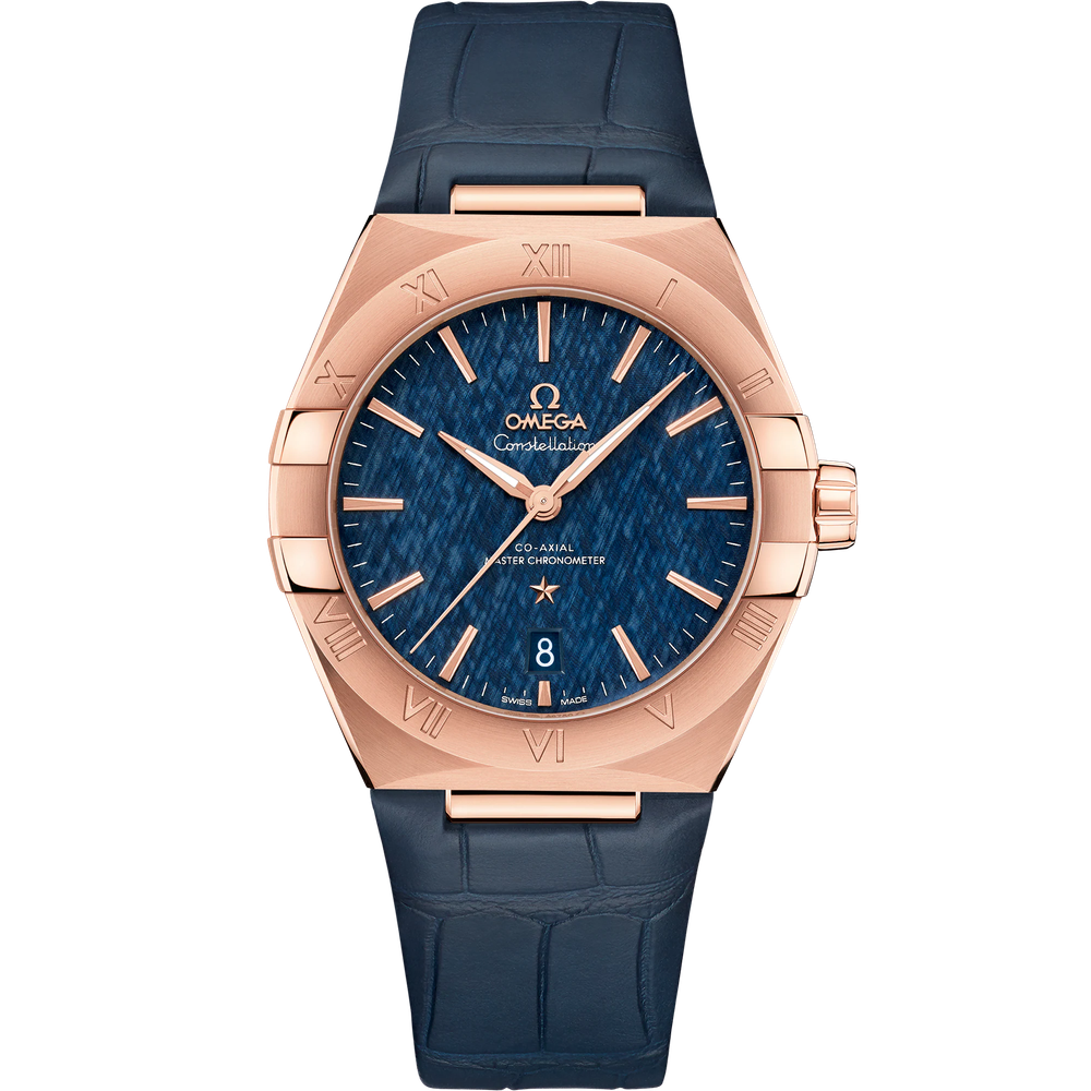 CONSTELLATION 39 MM, SEDNA™ GOLD ON LEATHER STRAP