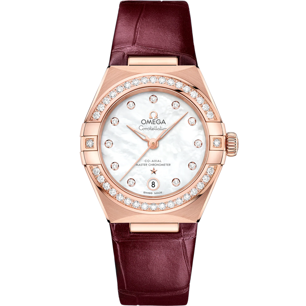 CONSTELLATION 29 MM, SEDNA™ GOLD ON LEATHER STRAP