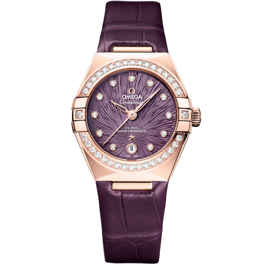 CONSTELLATION 29 MM, SEDNA™ GOLD ON ALLIGATOR