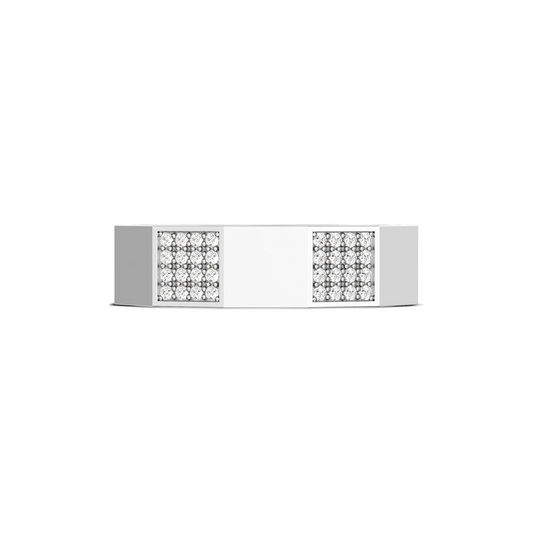 Diamond Faceted - Partial Coverage Wedding Band in High Polish  - 6mm