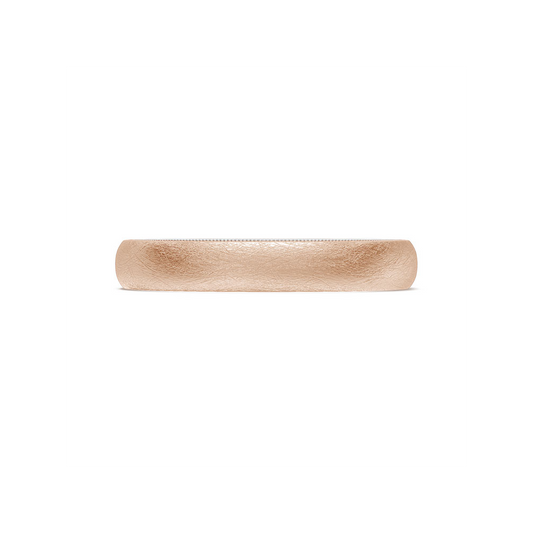 Classic Two-Tone Rounded Wedding Band in Brushed Finish