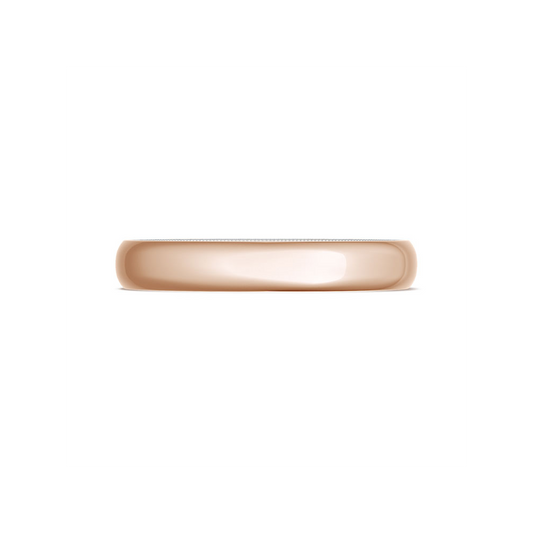 Classic Two-Tone Rounded Wedding Band in High Polish