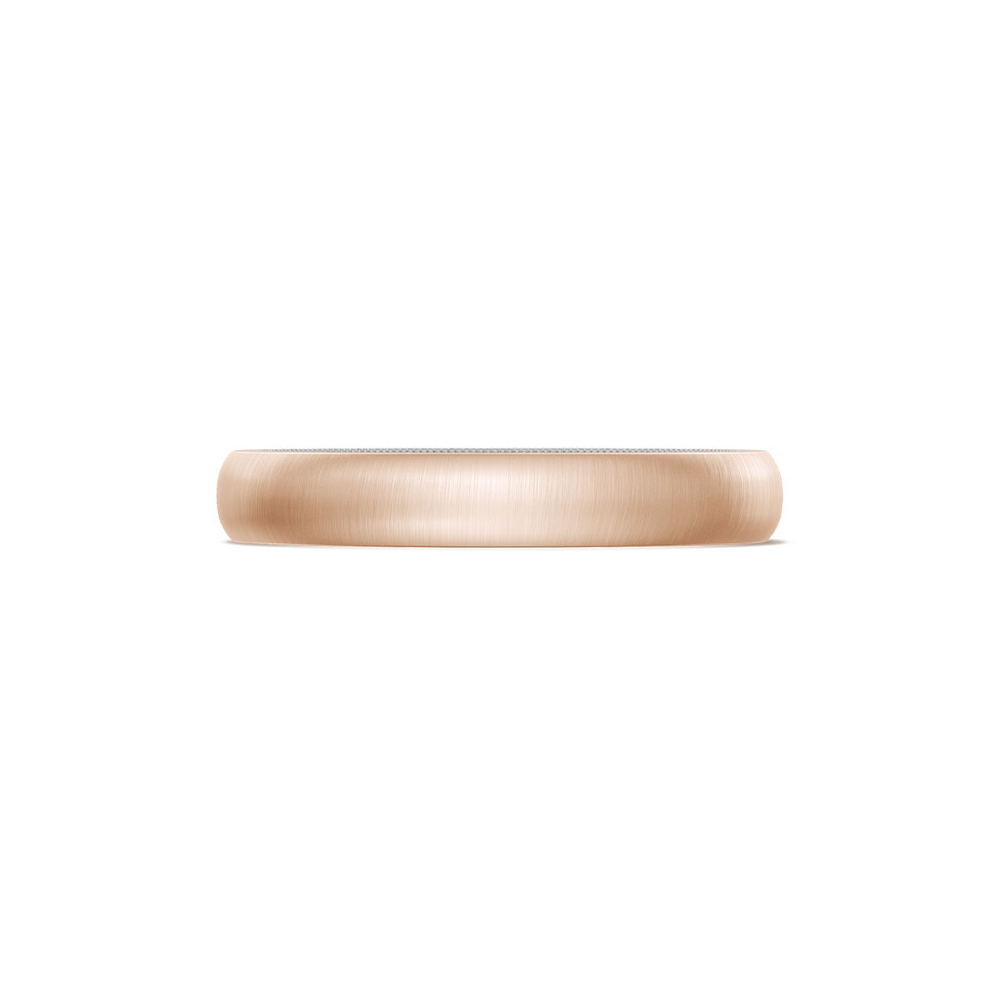 Classic Two-Tone Rounded Wedding Band in Satin Finish