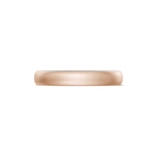 Classic Two-Tone Rounded Wedding Band in Satin Finish