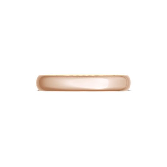 Classic Two-Tone Rounded Wedding Band in High Polish
