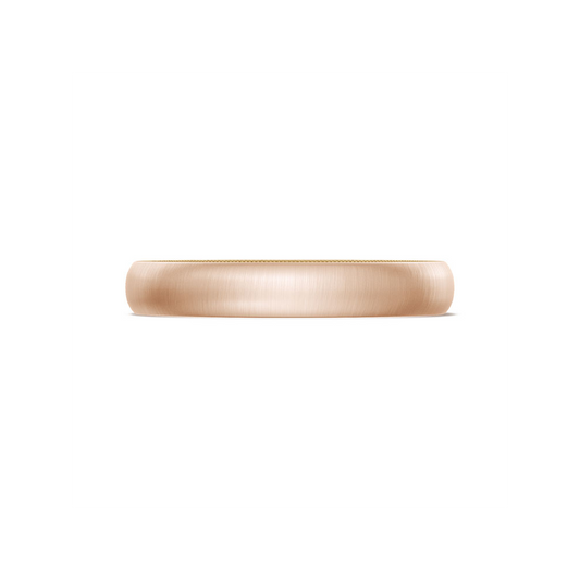 Classic Two-Tone Rounded Wedding Band in Satin Finish