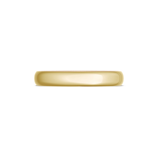 Classic Two-Tone Rounded Wedding Band in High Polish