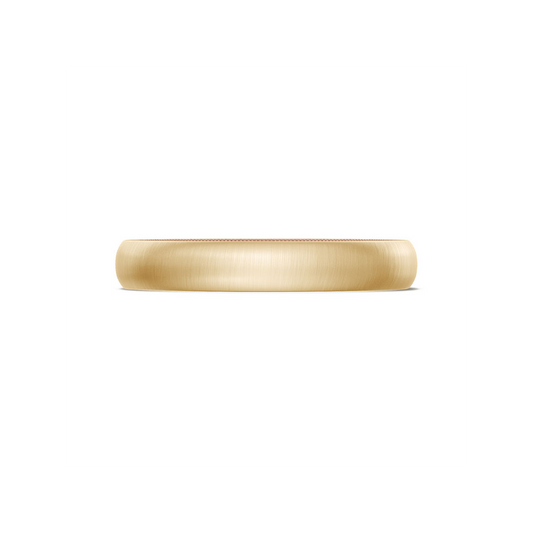 Classic Two-Tone Rounded Wedding Band in Satin Finish