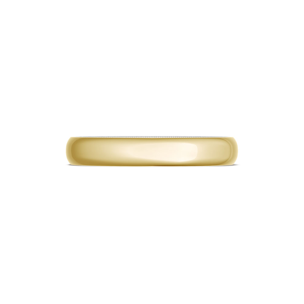 Classic Two-Tone Rounded Wedding Band in High Polish