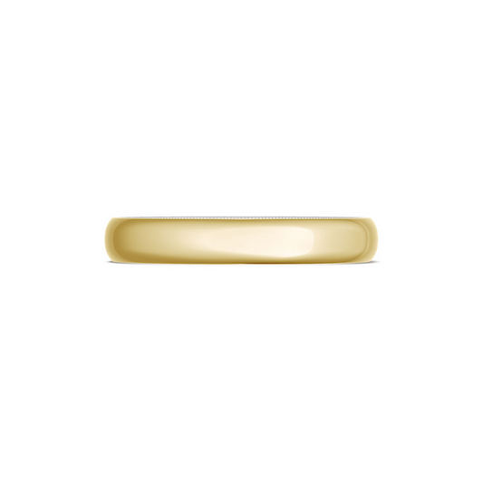 Classic Two-Tone Rounded Wedding Band in High Polish