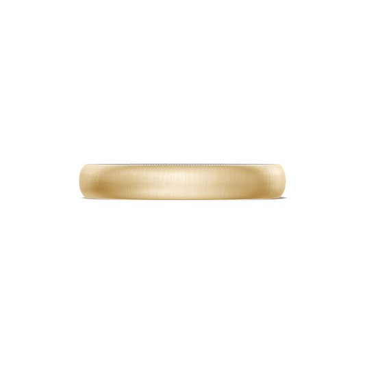 Classic Two-Tone Rounded Wedding Band in Satin Finish