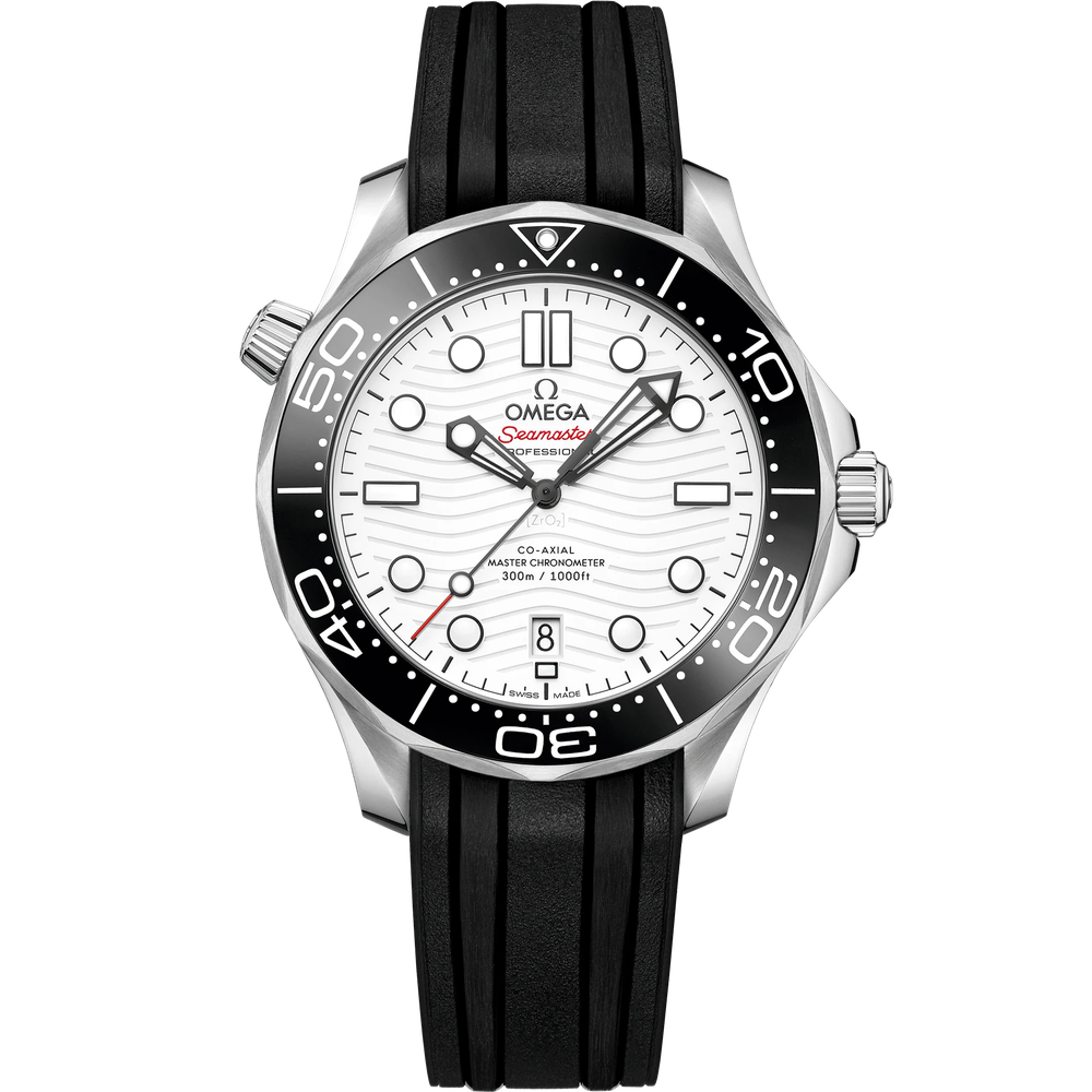 SEAMASTER DIVER 300M 42 MM, STEEL ON RUBBER STRAP