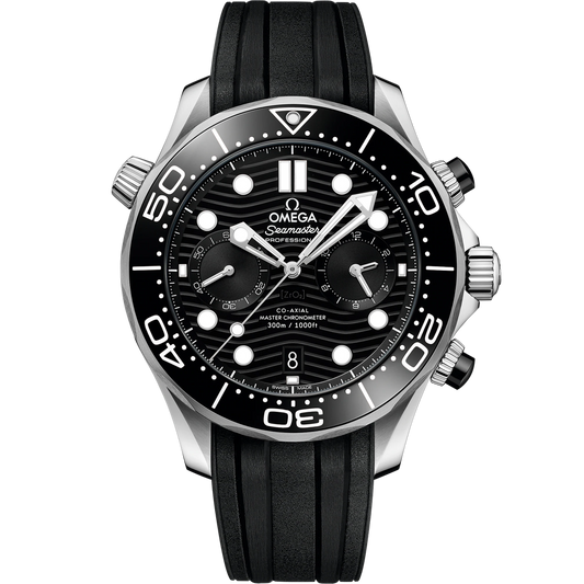 SEAMASTER DIVER 300M 44 MM, STEEL ON RUBBER STRAP