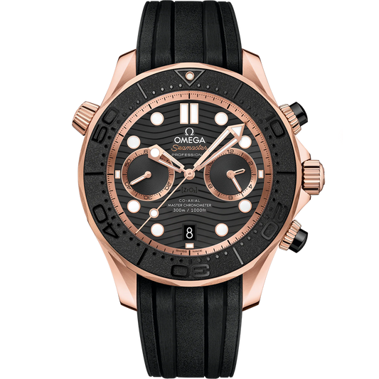 SEAMASTER DIVER 300M 44 MM, SEDNA™ GOLD ON RUBBER STRAP