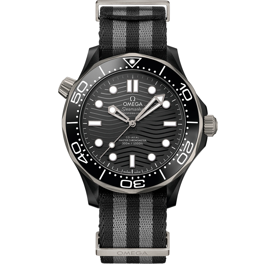 SEAMASTER DIVER 300M 43.5 MM, BLACK CERAMIC ON NATO STRAP