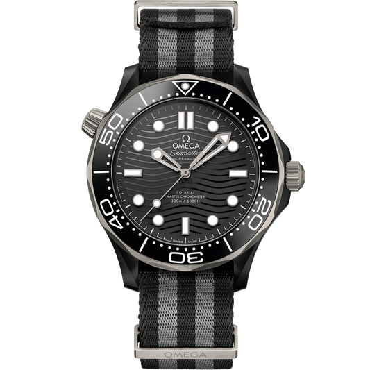 SEAMASTER DIVER 300M 43.5 MM, BLACK CERAMIC ON NATO STRAP