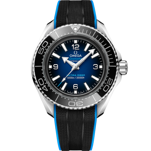 SEAMASTER PLANET OCEAN 6000M 45.5 MM, O-MEGASTEEL ON RUBBER STRAP