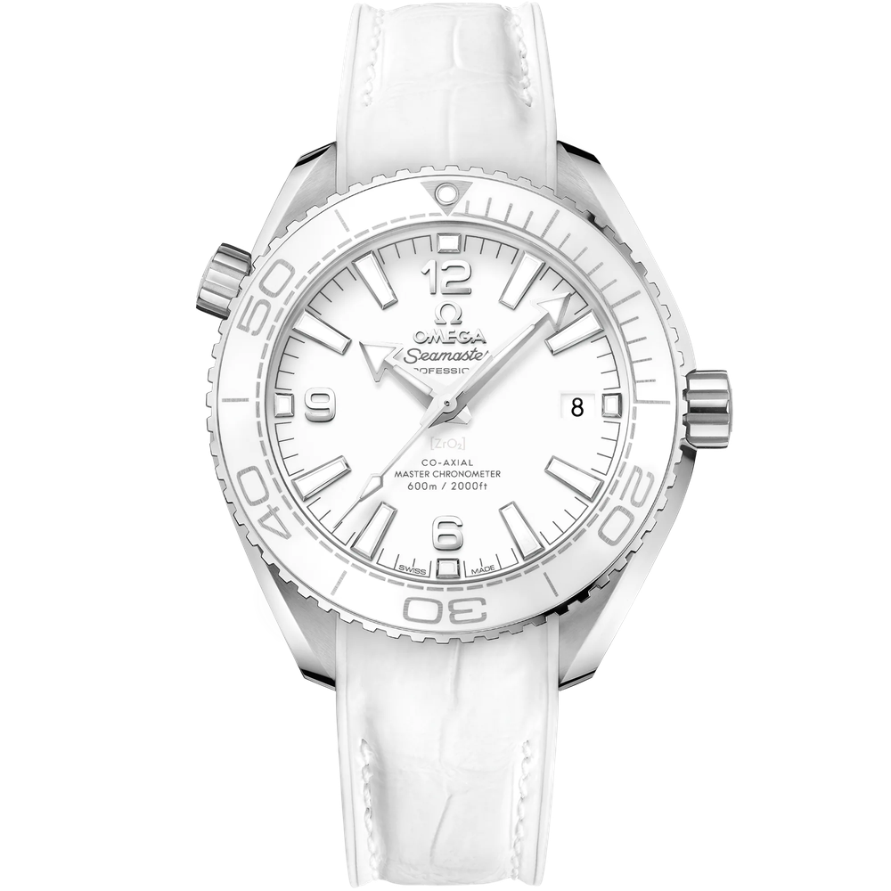SEAMASTER PLANET OCEAN 600M 39.5 MM, STEEL ON LEATHER STRAP