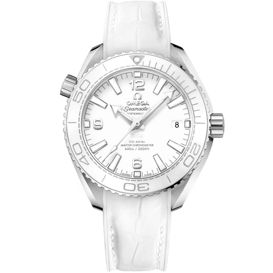 SEAMASTER PLANET OCEAN 600M 39.5 MM, STEEL ON LEATHER STRAP
