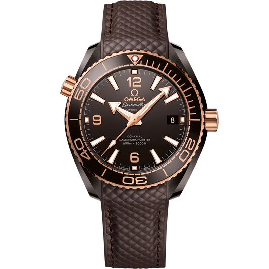 SEAMASTER PLANET OCEAN 600M 39.5 MM, BROWN CERAMIC ON RUBBER STRAP