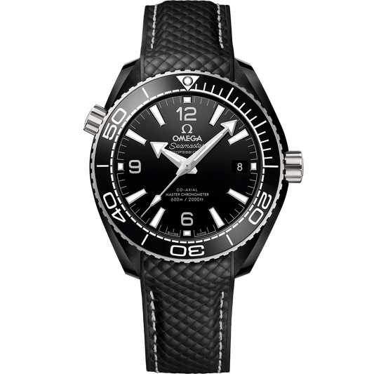 SEAMASTER PLANET OCEAN 600M 39.5 MM, BLACK CERAMIC ON RUBBER STRAP