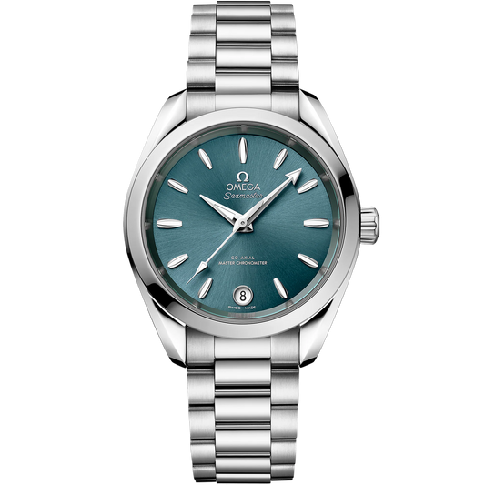 SEAMASTER AQUA TERRA SHADES 34 MM, STEEL ON STEEL