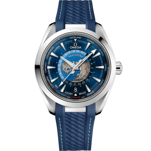 SEAMASTER AQUA TERRA 150M 43 MM, STEEL ON RUBBER STRAP