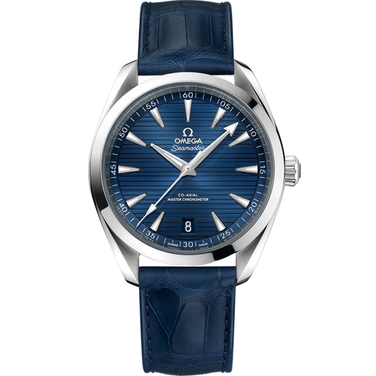 SEAMASTER AQUA TERRA 150M 41 MM, STEEL ON LEATHER STRAP