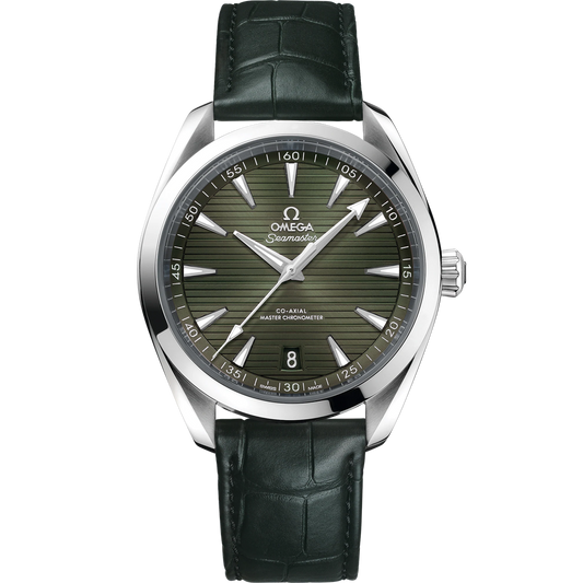 SEAMASTER AQUA TERRA 150M 41 MM, STEEL ON LEATHER STRAP