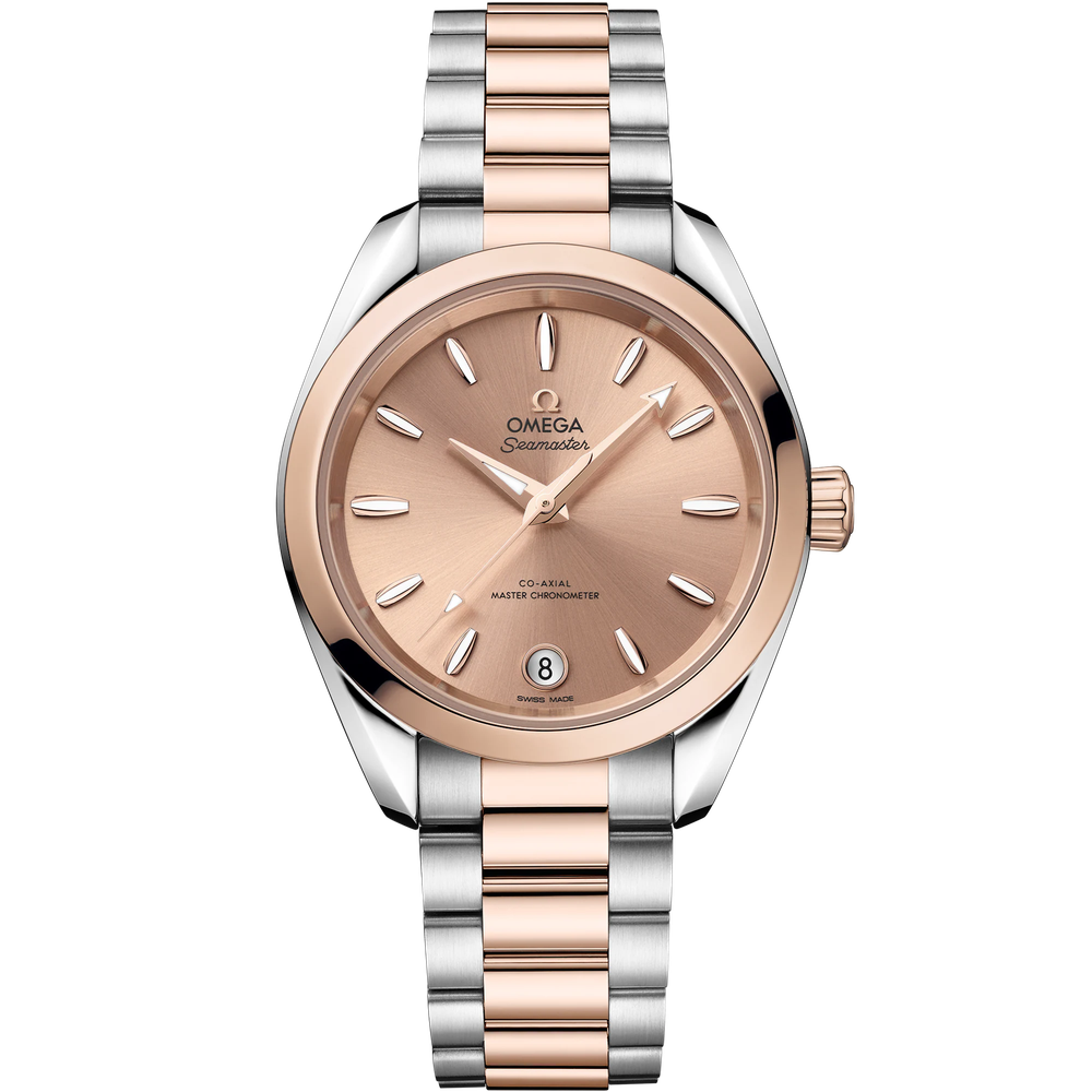 SEAMASTER AQUA TERRA SHADES 34 MM, STEEL - SEDNA™ GOLD ON STEEL - SEDNA™ GOLD